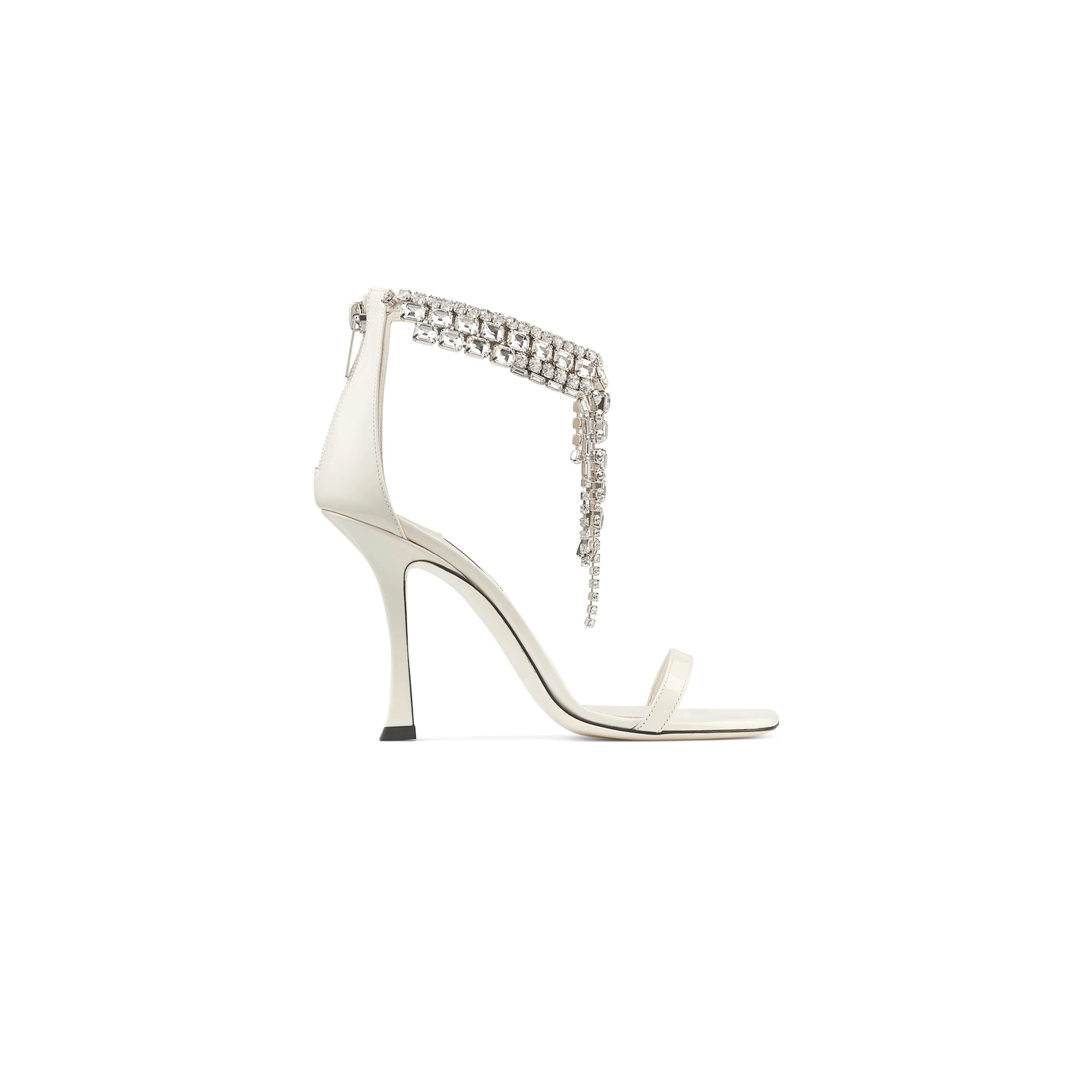 Ji*y Ch* verity sandal 100 latte patent leather crystal sandals veritysandal100pat